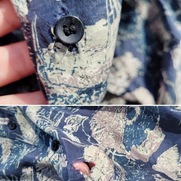 Vintage Bruno Silk Button Up - Size Large - Picture 4 of 4